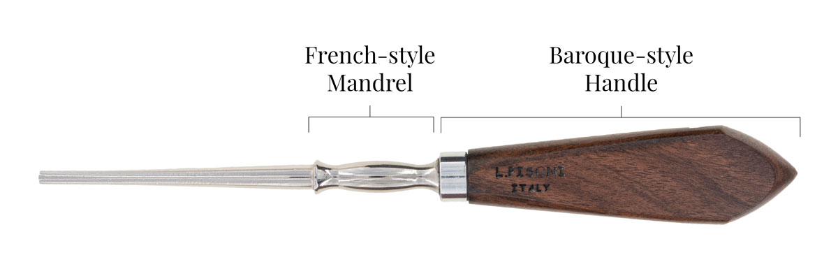 French-style Oboe Mandrel with Baroque-style Handle French-style Oboe Mandrel with Baroque-style Handle