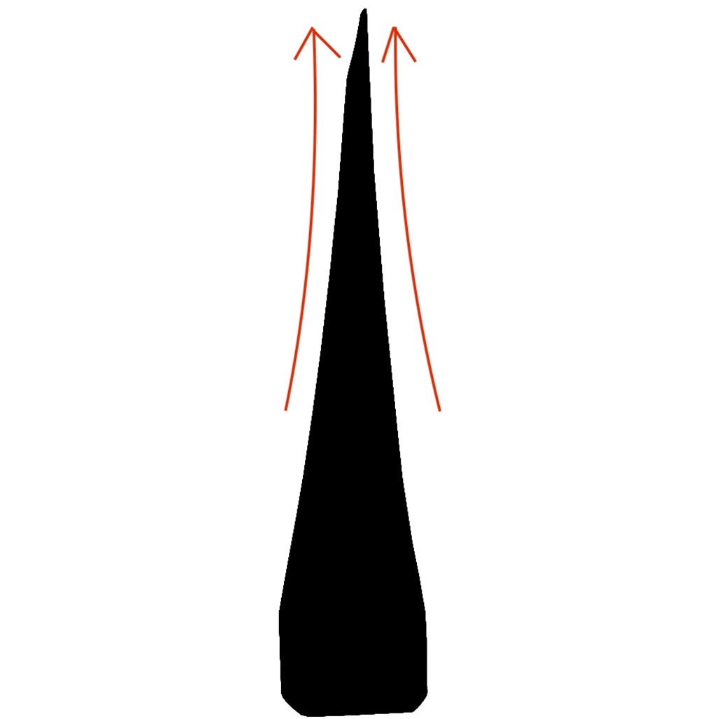 figure 2 Image of a double hollow ground reed knife.