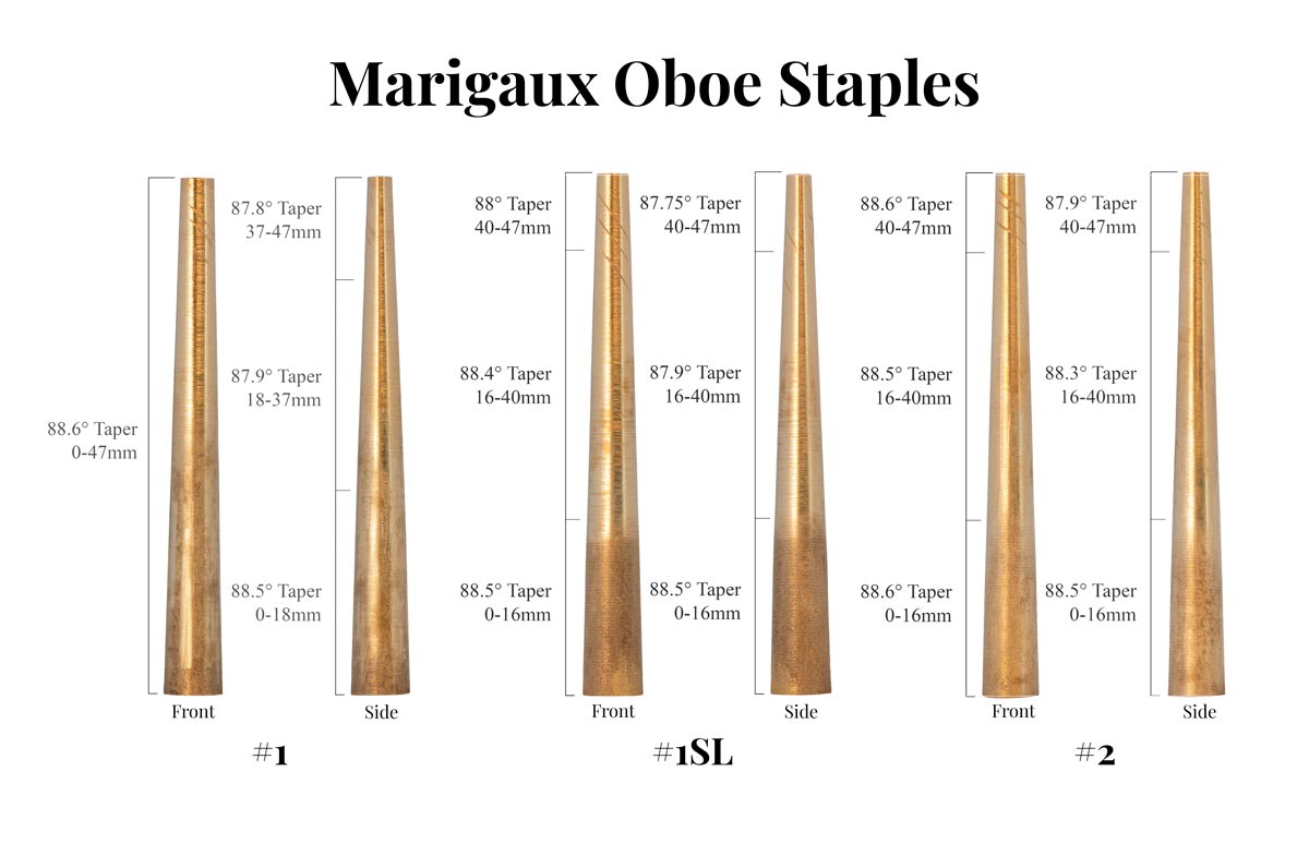 Marigaux Oboe Staples Taper Comparison Marigaux Oboe Staples Taper Comparison