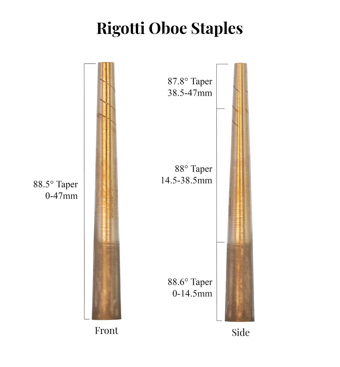 Rigotti Oboe Staples Taper Comparison
