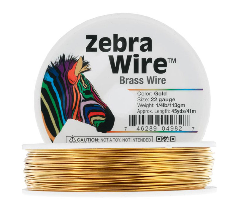 Zebra 22-Gauge Brass Wire